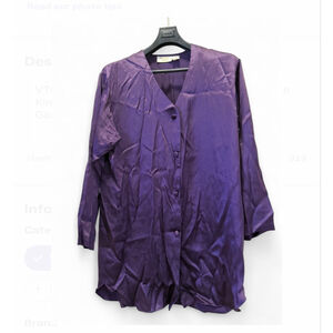 VTG Women's Victoria's Secret Purple Silk Robe Kimono S